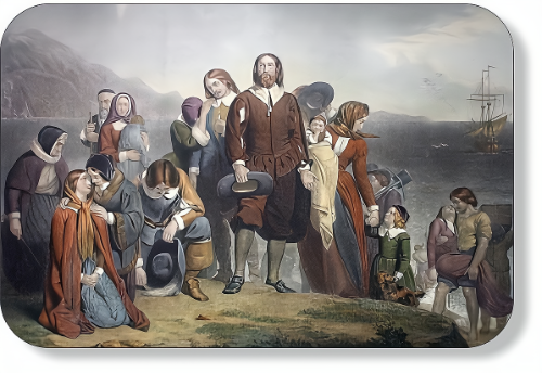 Pilgrims landing